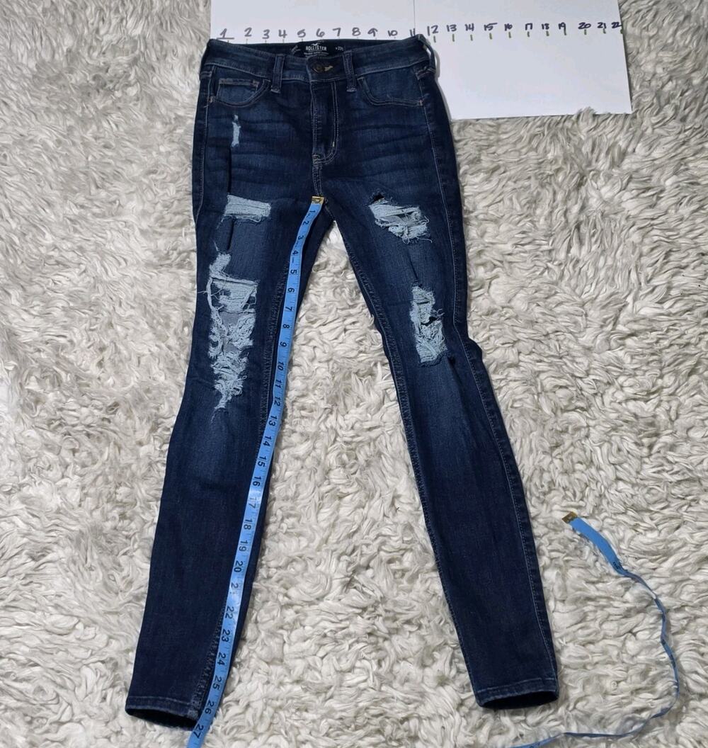 Hollister High Rise Super Skinny Distressed Jeans Size 23 Short 000 Short